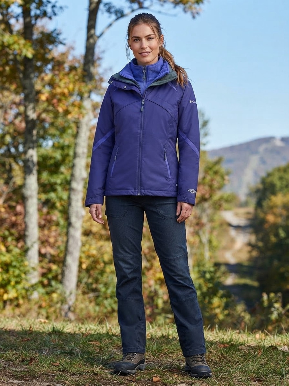 Columbia Interchangeable Women's Deep Purple Waterproof Jacket